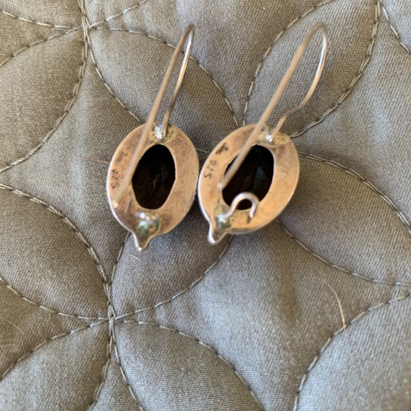 Smoky quartz teardrop earrings set in 925 SS✨ - Picture 6 of 6